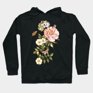 Watercolor vintage floral motifs Hoodie